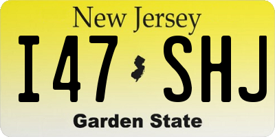NJ license plate I47SHJ