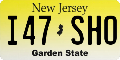 NJ license plate I47SHO