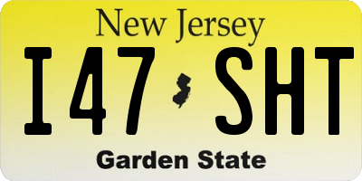 NJ license plate I47SHT