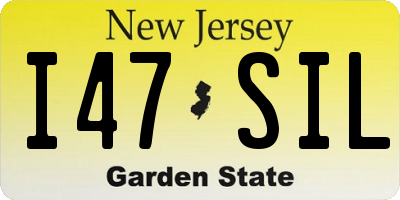 NJ license plate I47SIL