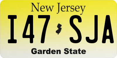 NJ license plate I47SJA