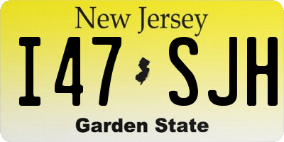 NJ license plate I47SJH
