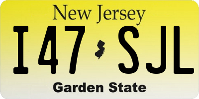 NJ license plate I47SJL