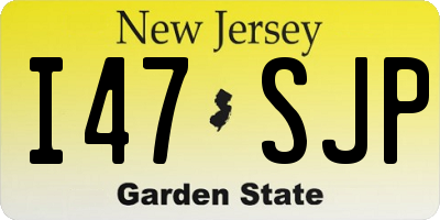 NJ license plate I47SJP