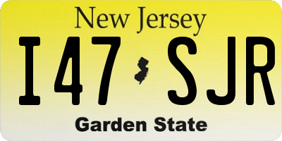NJ license plate I47SJR