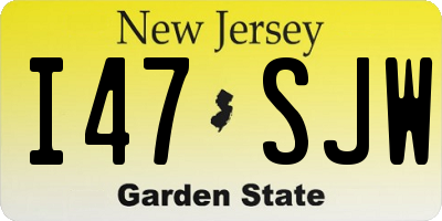 NJ license plate I47SJW