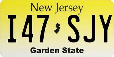 NJ license plate I47SJY