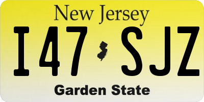 NJ license plate I47SJZ