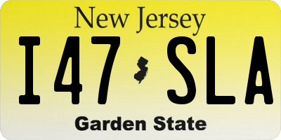 NJ license plate I47SLA