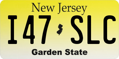 NJ license plate I47SLC
