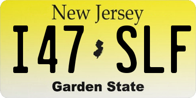 NJ license plate I47SLF