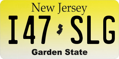 NJ license plate I47SLG