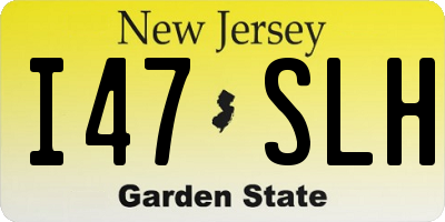 NJ license plate I47SLH