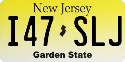 NJ license plate I47SLJ