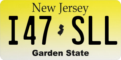 NJ license plate I47SLL