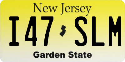 NJ license plate I47SLM