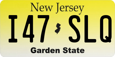 NJ license plate I47SLQ