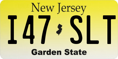 NJ license plate I47SLT