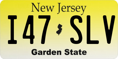 NJ license plate I47SLV