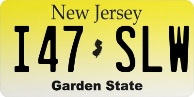 NJ license plate I47SLW