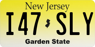 NJ license plate I47SLY