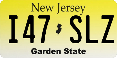 NJ license plate I47SLZ