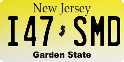 NJ license plate I47SMD