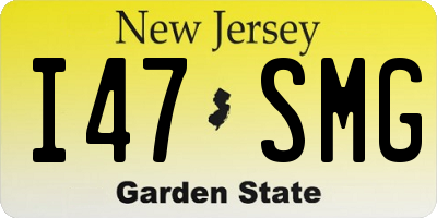 NJ license plate I47SMG