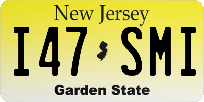NJ license plate I47SMI
