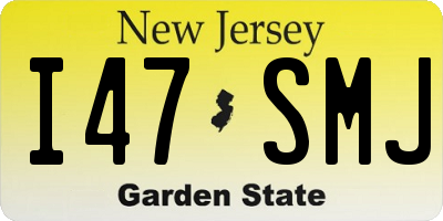NJ license plate I47SMJ