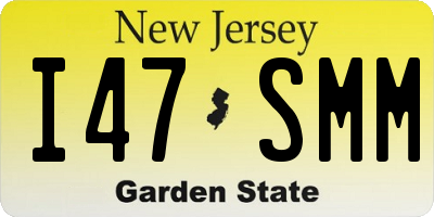 NJ license plate I47SMM
