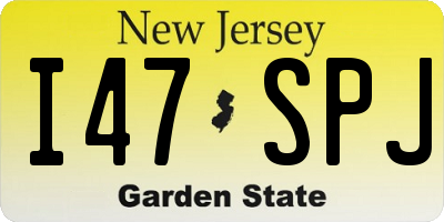 NJ license plate I47SPJ