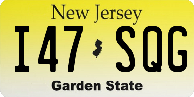 NJ license plate I47SQG