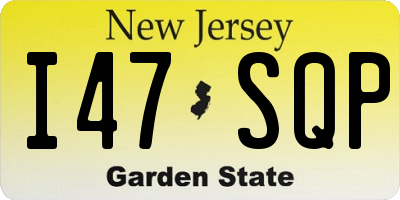 NJ license plate I47SQP