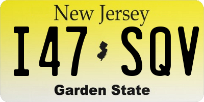 NJ license plate I47SQV