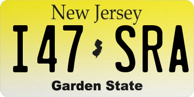 NJ license plate I47SRA
