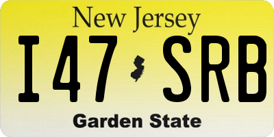 NJ license plate I47SRB