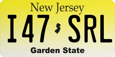 NJ license plate I47SRL