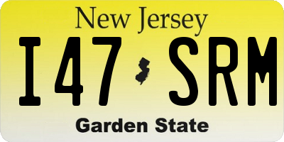 NJ license plate I47SRM