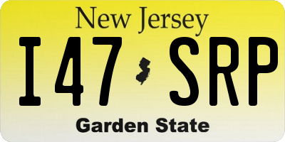 NJ license plate I47SRP