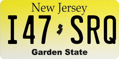 NJ license plate I47SRQ