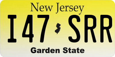 NJ license plate I47SRR