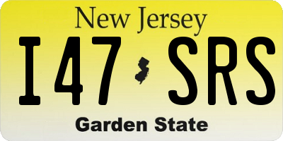 NJ license plate I47SRS