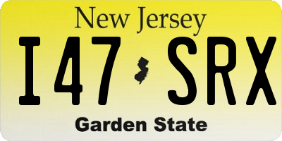 NJ license plate I47SRX