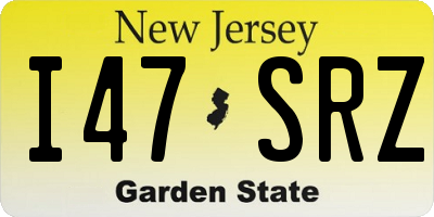 NJ license plate I47SRZ