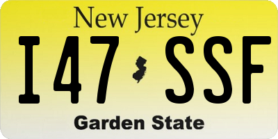 NJ license plate I47SSF