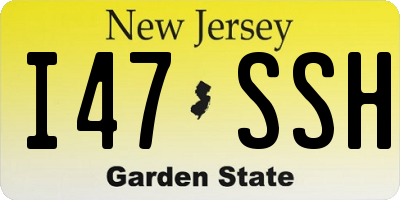 NJ license plate I47SSH