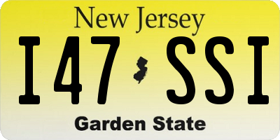NJ license plate I47SSI