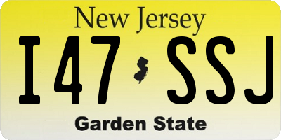NJ license plate I47SSJ