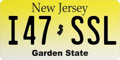 NJ license plate I47SSL